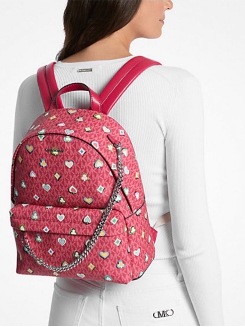 Michael Kors Slater Medium Printed Signature Logo Backpack
